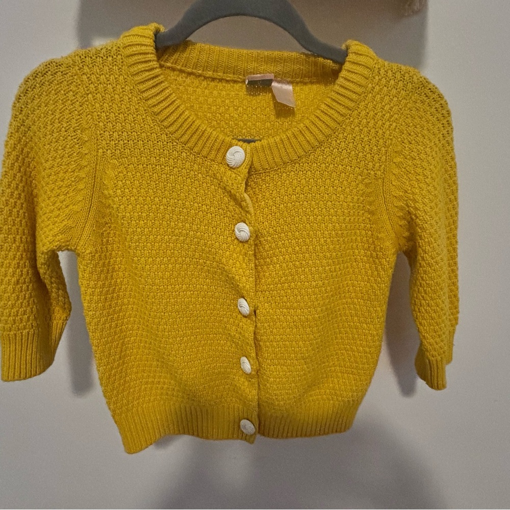 Aqua Yellow Women's Cardigan Sweater